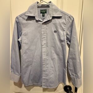 Lauren Ralph Lauren Boys Blue Button Down Shirt Size 12